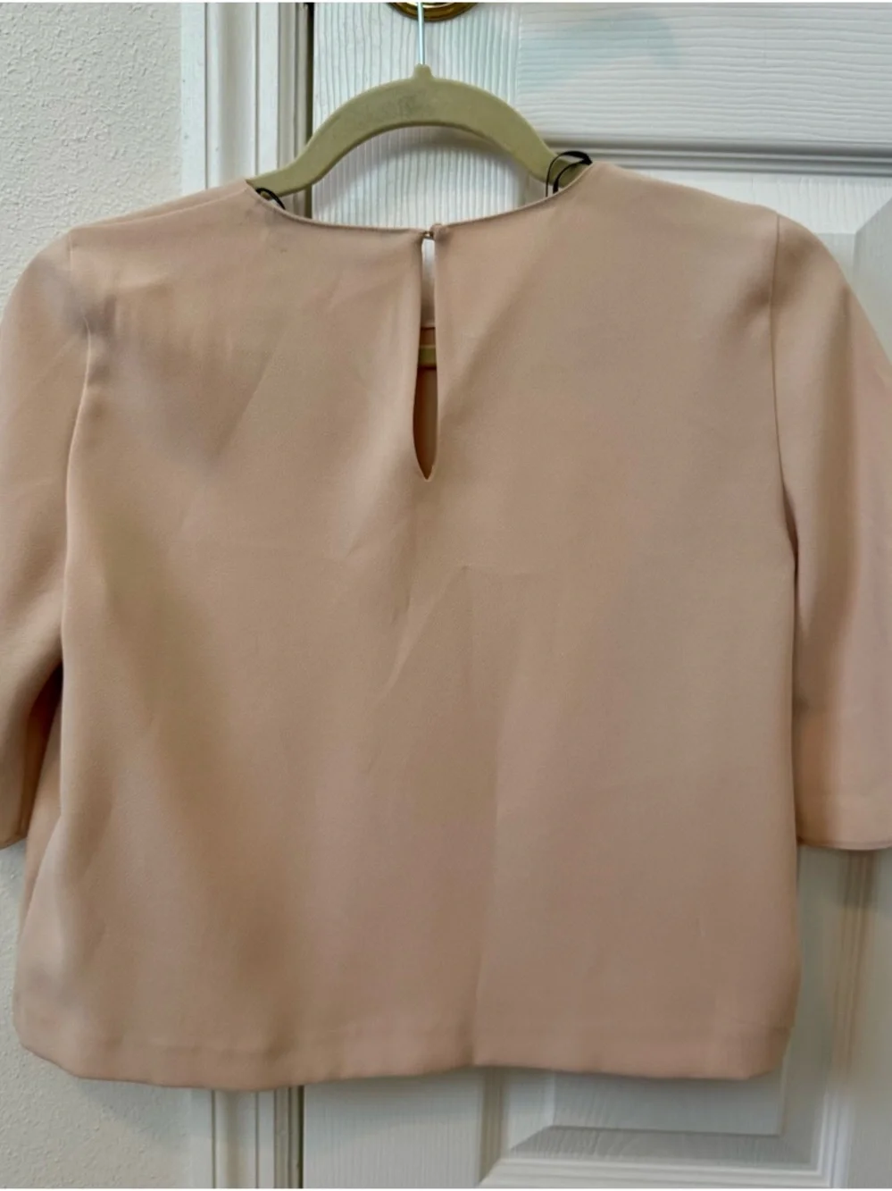 NWT Zara Pale Blush Short Sleeve Crewneck Top